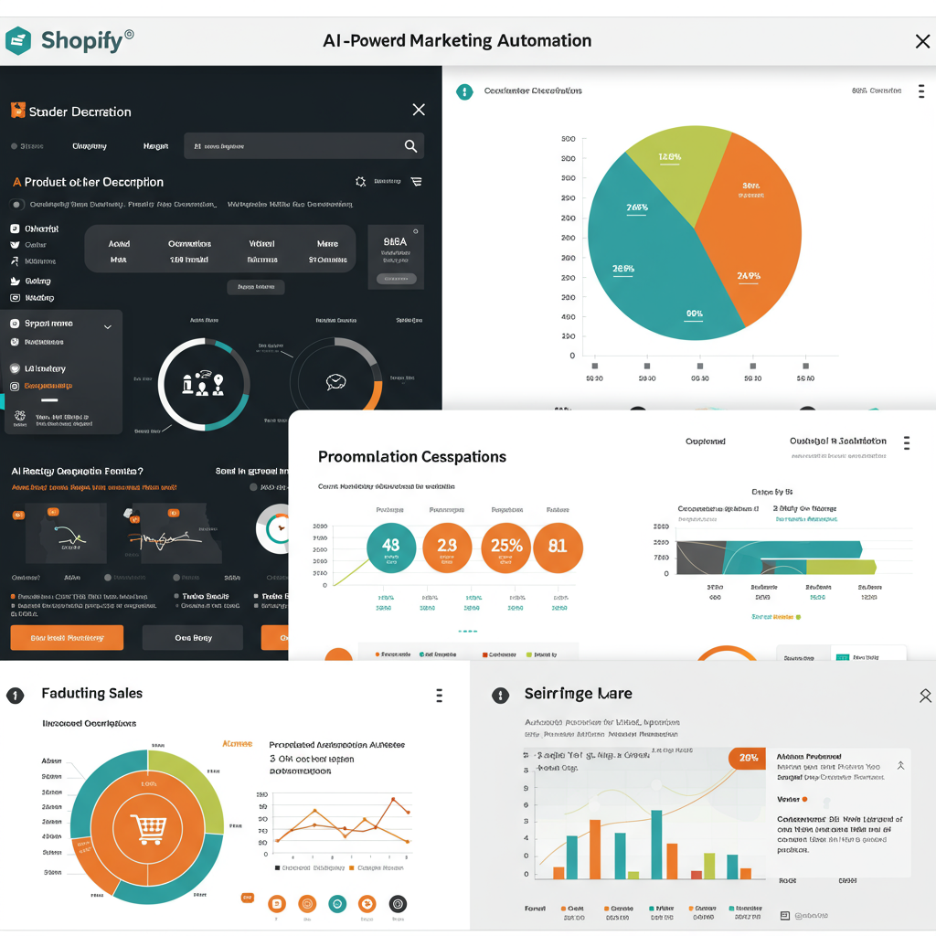Shopify online store dashboard showing AI-powered marketing automation features