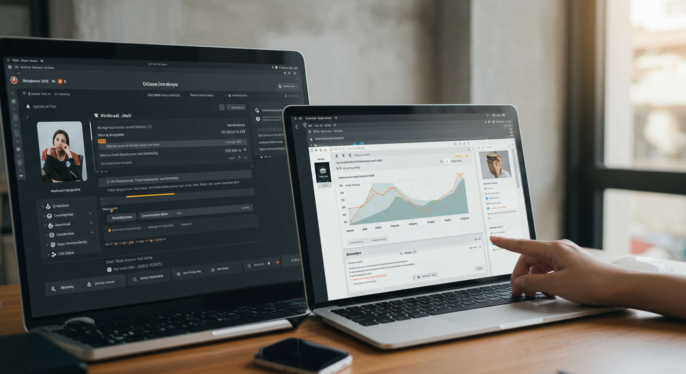 AI virtual employee autonomously writing and scheduling SEO blog posts on a Shopify e-commerce dashboard, highlighting automation and daily content publishing, with a focus on business growth and efficiency