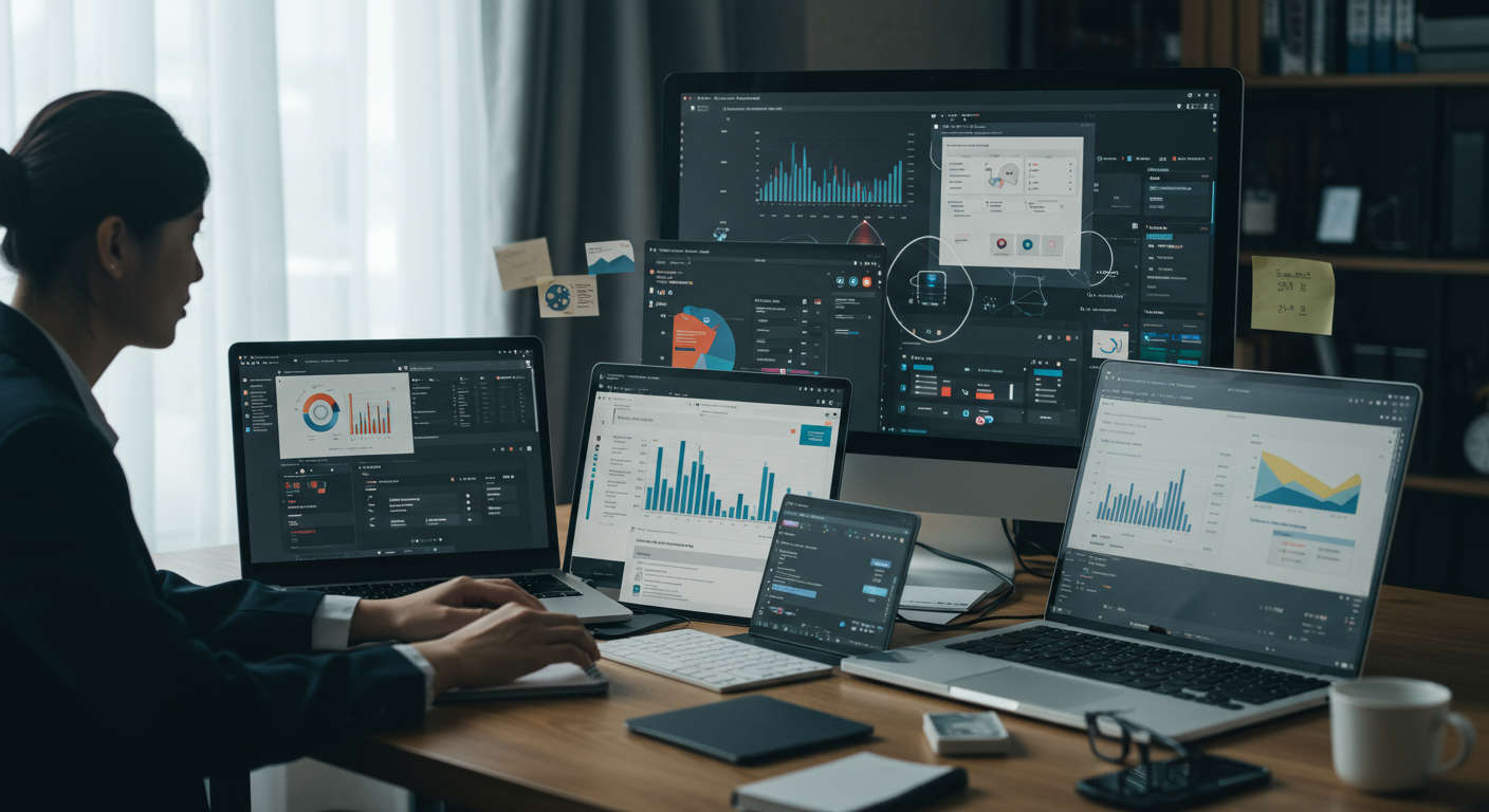 Integration of AI virtual employees with WordPress and Shopify platforms, showing no-code plugin setup, AI learning business data, competitor research, keyword finding, and autonomous SEO content publishing in a digital marketing theme