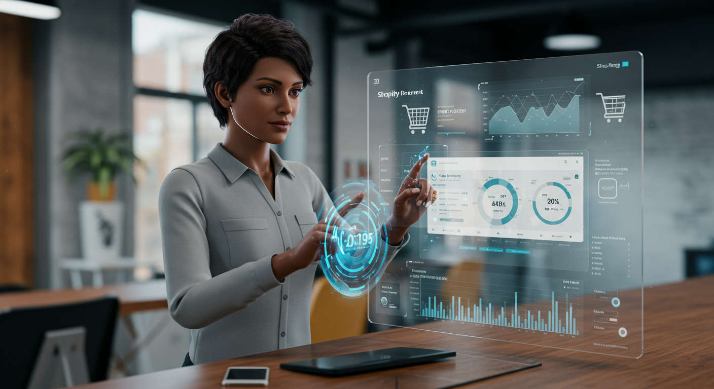 AI virtual employee analysing stock levels and forecasting demand in a Shopify ecommerce setting