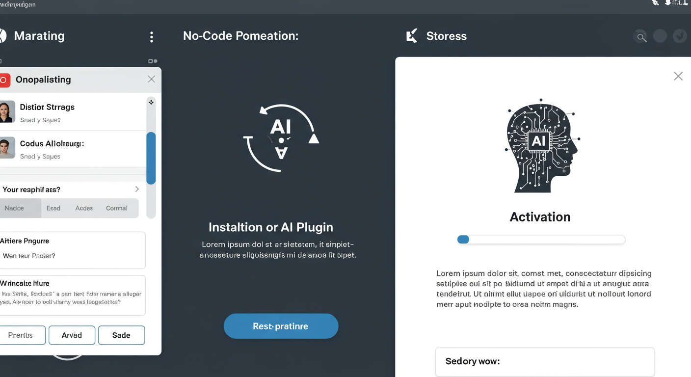 WordPress dashboard showing the installation and activation process of the Agents24x7 plugin with a focus on no-code AI onboarding, displayed in a clean and modern interface suitable for mobile devices