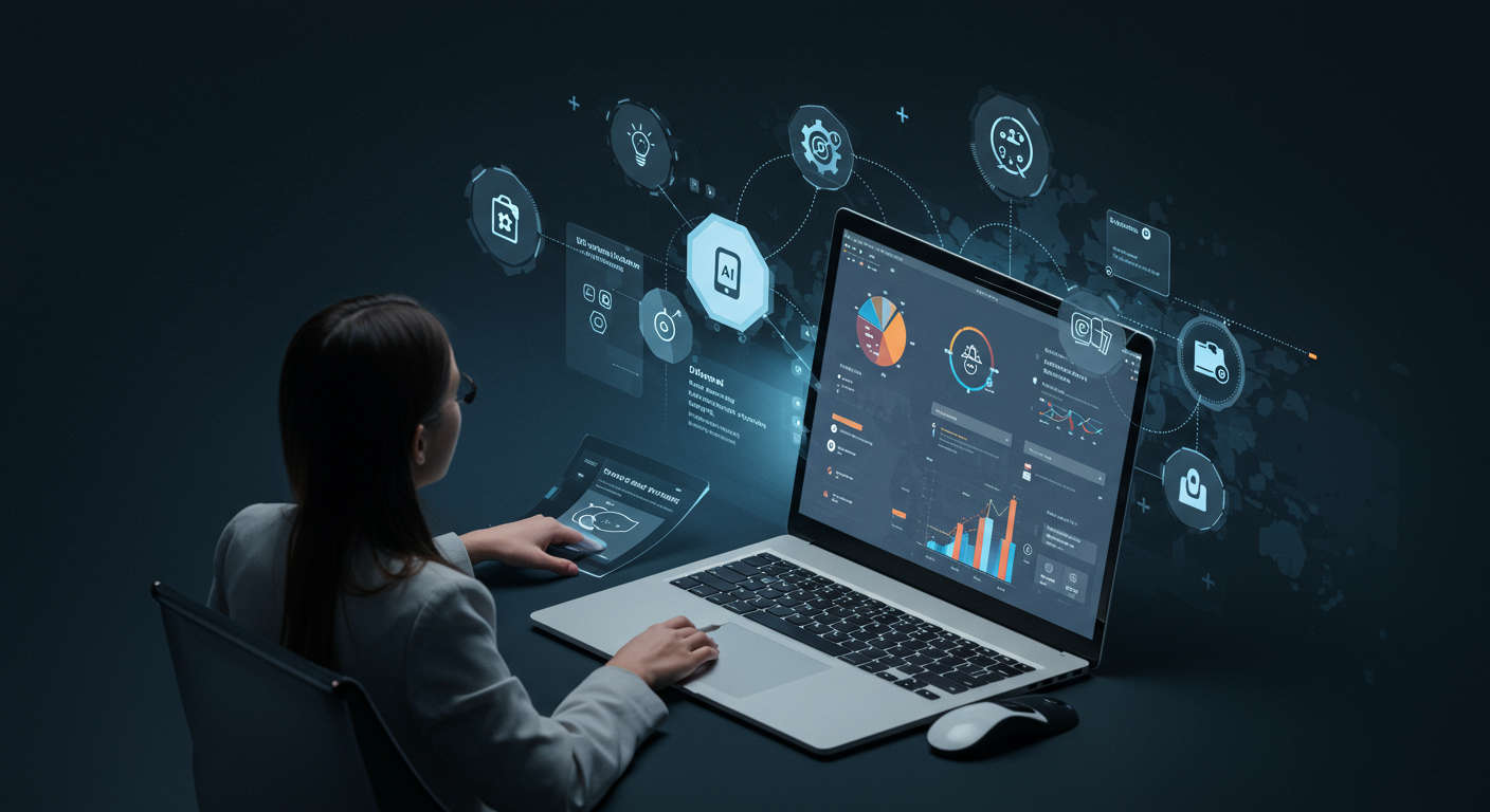 AI-driven SEO content automation with daily content publishing workflow and analytics dashboard, illustrating keyword research and optimisation for startups