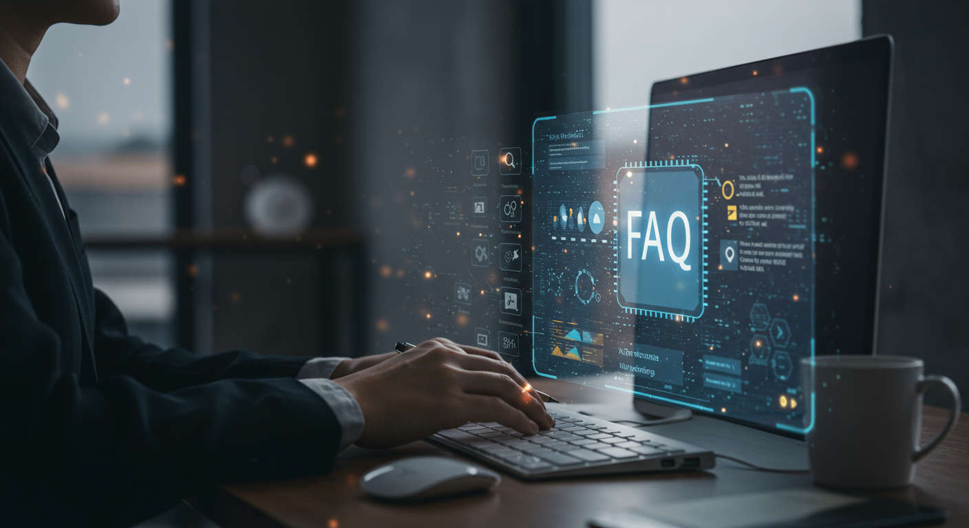 AI-powered autonomous virtual employee analysing ecommerce data to generate FAQ content for Shopify and WordPress platforms